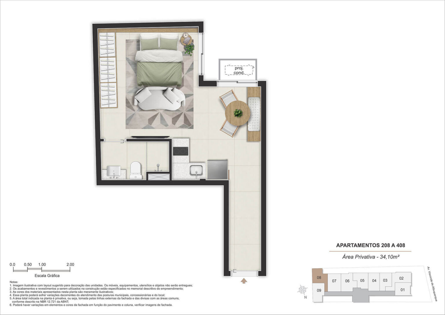 Stay 360 Leblon | AP 208 a 408
