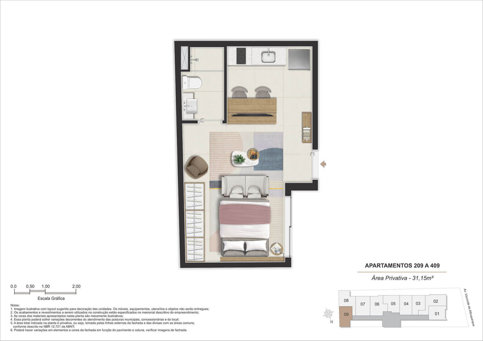 Stay 360 Leblon | AP 209 a 409